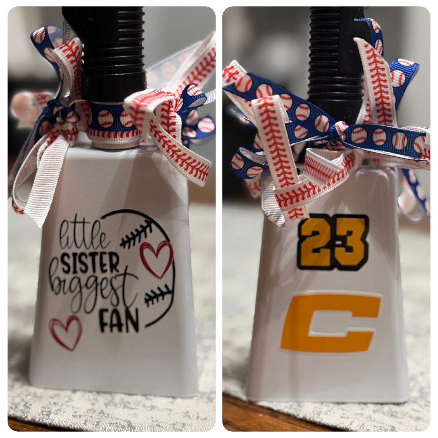 Custom White Cowbell
