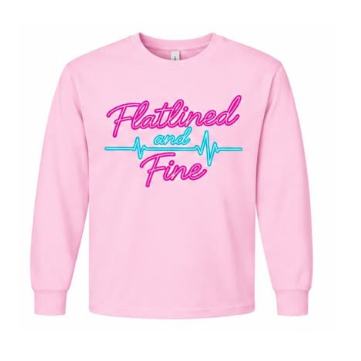 Flatlined and Fine Crewneck Sweatshirt - Pink