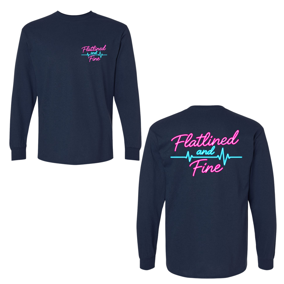 Flatlined and Fine Long Sleeve Shirt - Navy