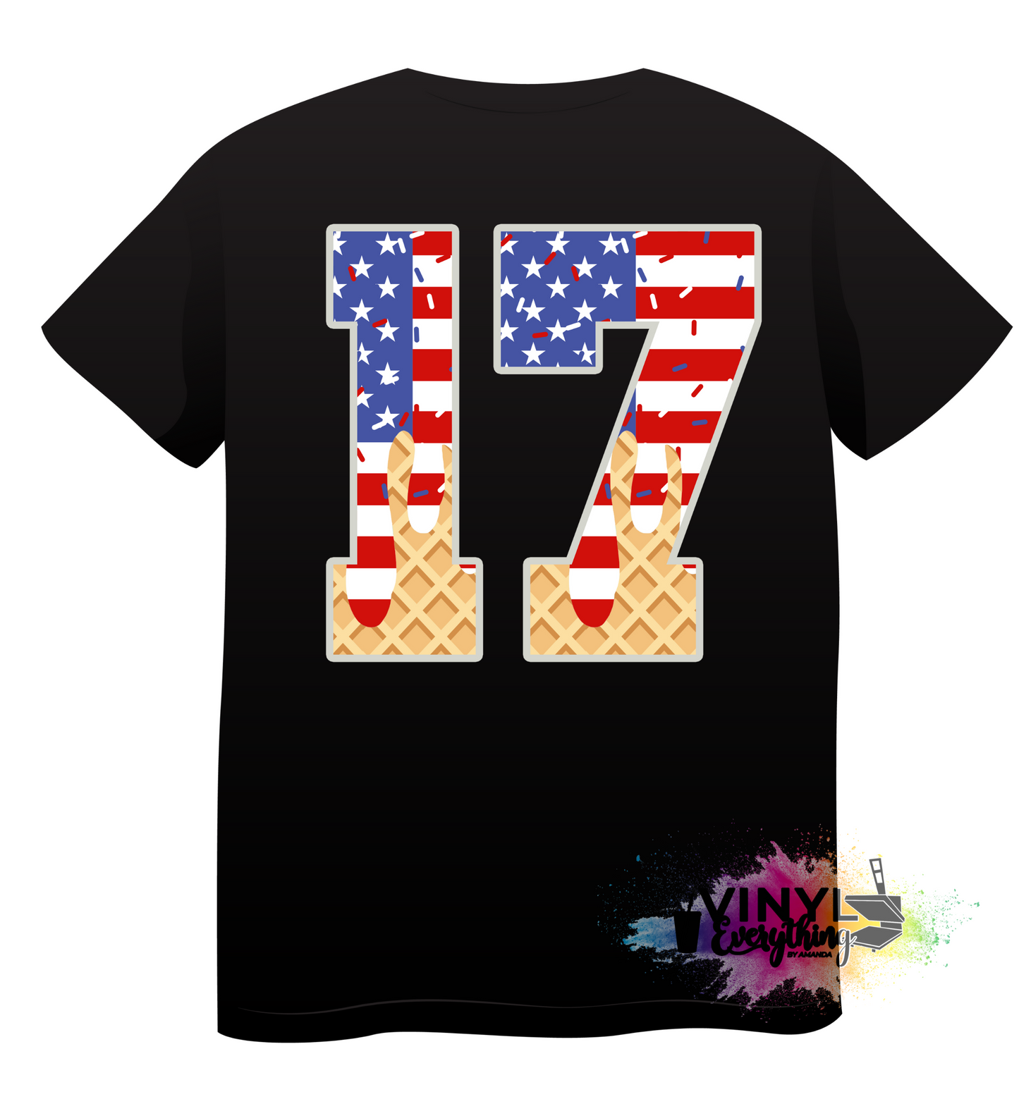 USA Custom Team Name and Number Tee