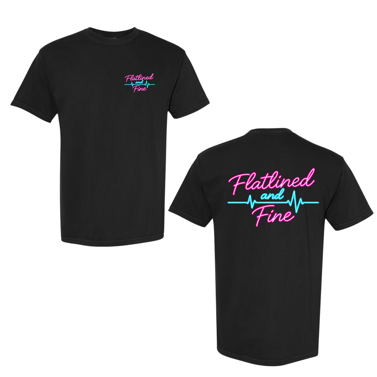 Flatlined and Fine Tee Shirt - Black