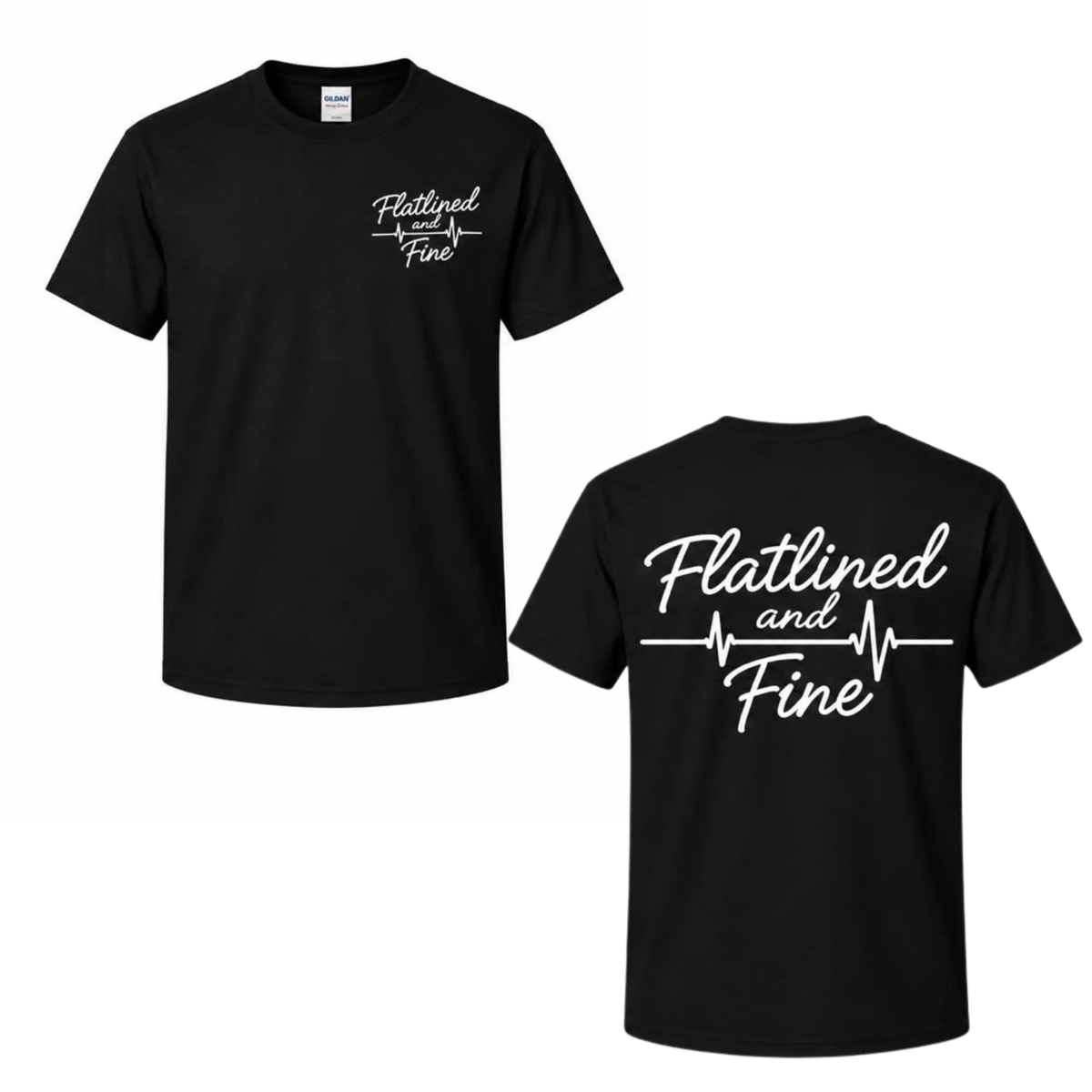 Flatlined and Fine Tee Shirt - Black