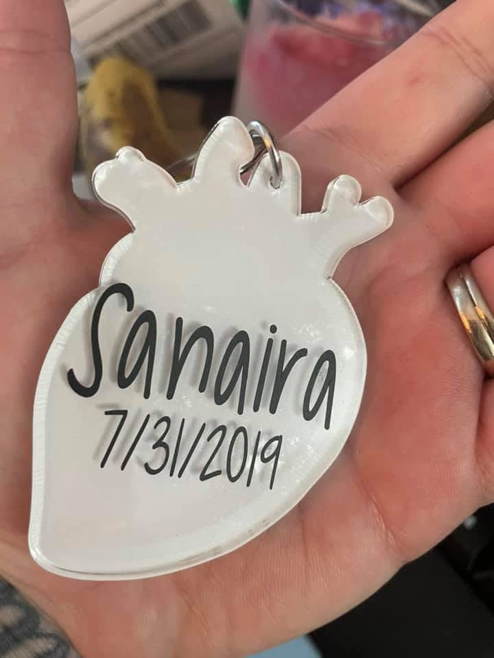 Anatomical Heart Keychain