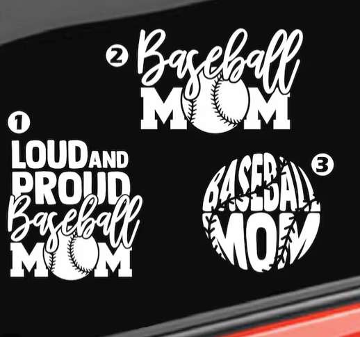 Baseball Mom Car Decal