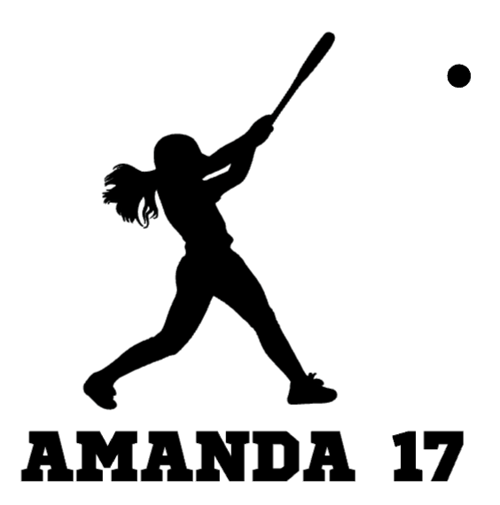 Custom Softball Player Car Decal