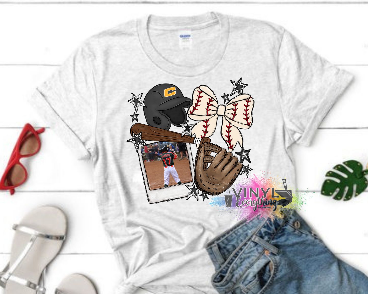 Baseball Bow Home Plate - Custom Picture Apparel