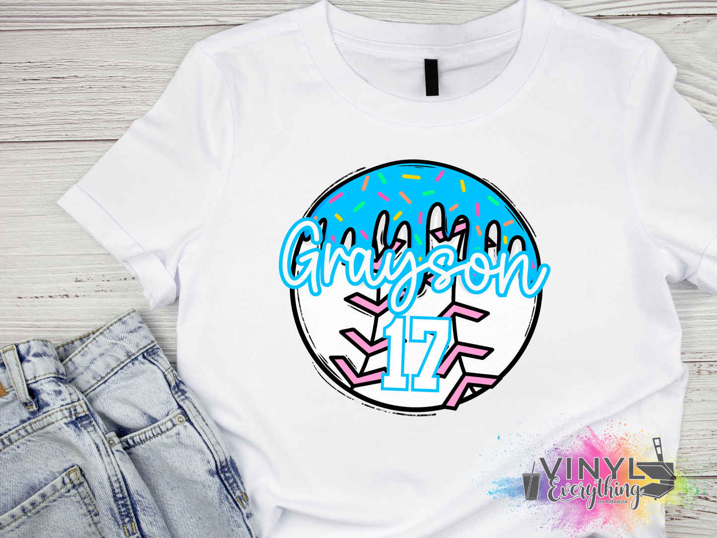 Custom Baseball with Name and Number