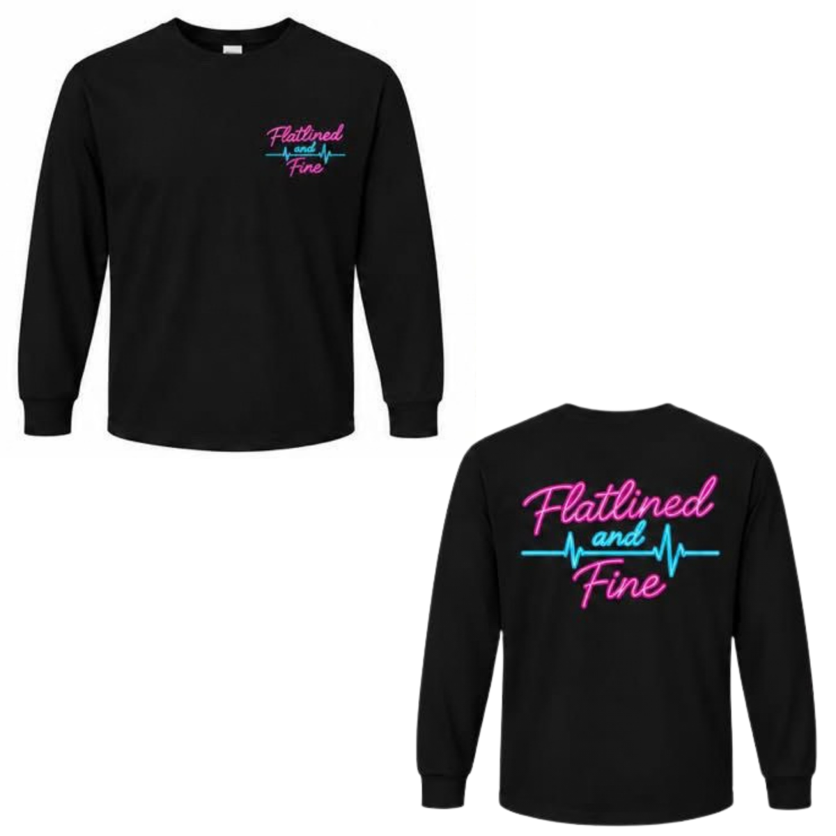 Flatlined and Fine Long Sleeve Shirt - Black