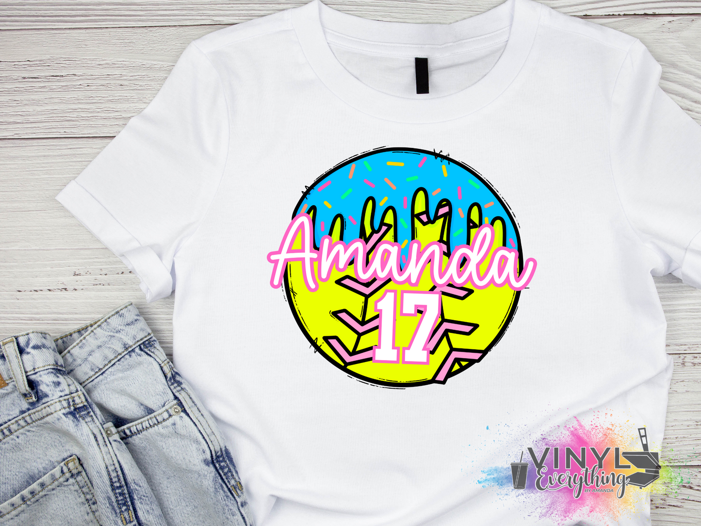 Custom Softball with Name and Number