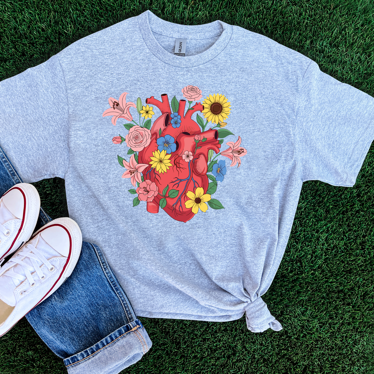 Floral Anatomical Heart