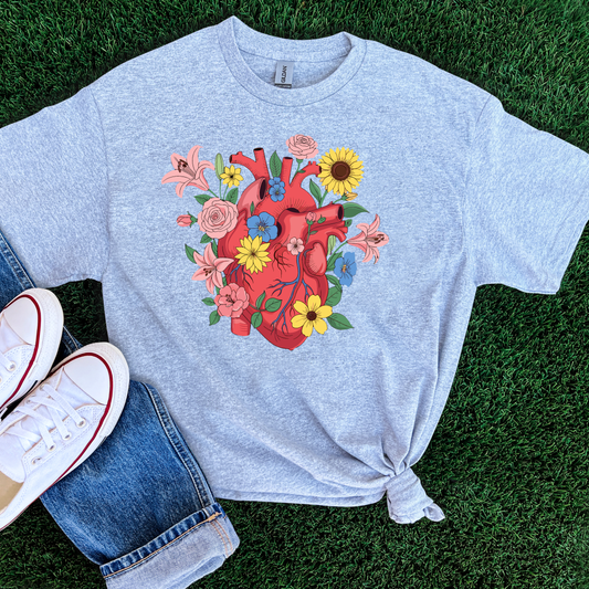 Floral Anatomical Heart