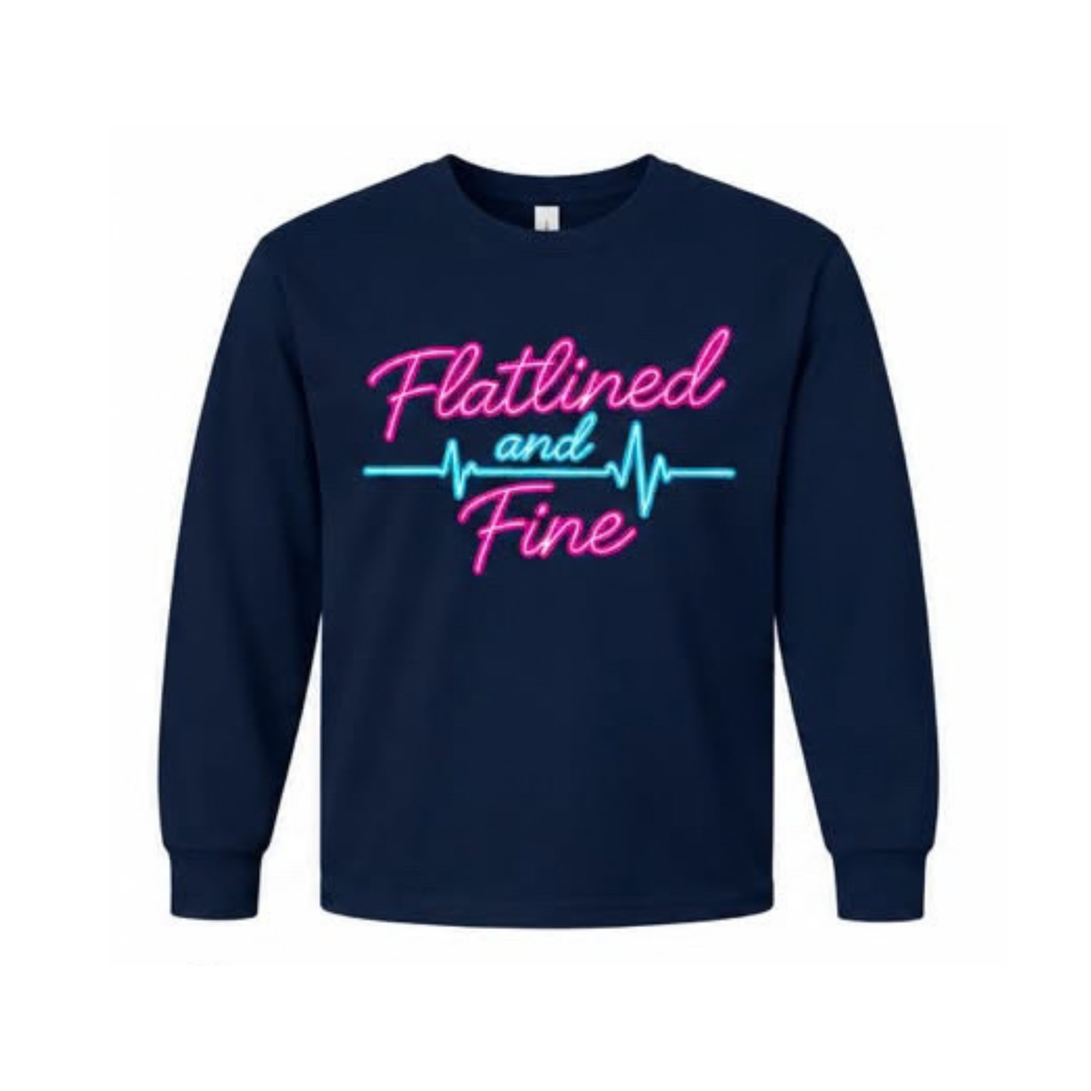 Flatlined and Fine Long Sleeve Shirt - Navy