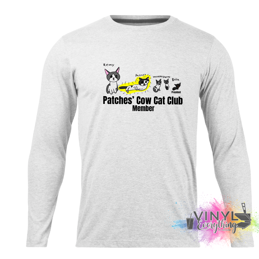 Patches' Cow Cat Club Member Long Sleeve