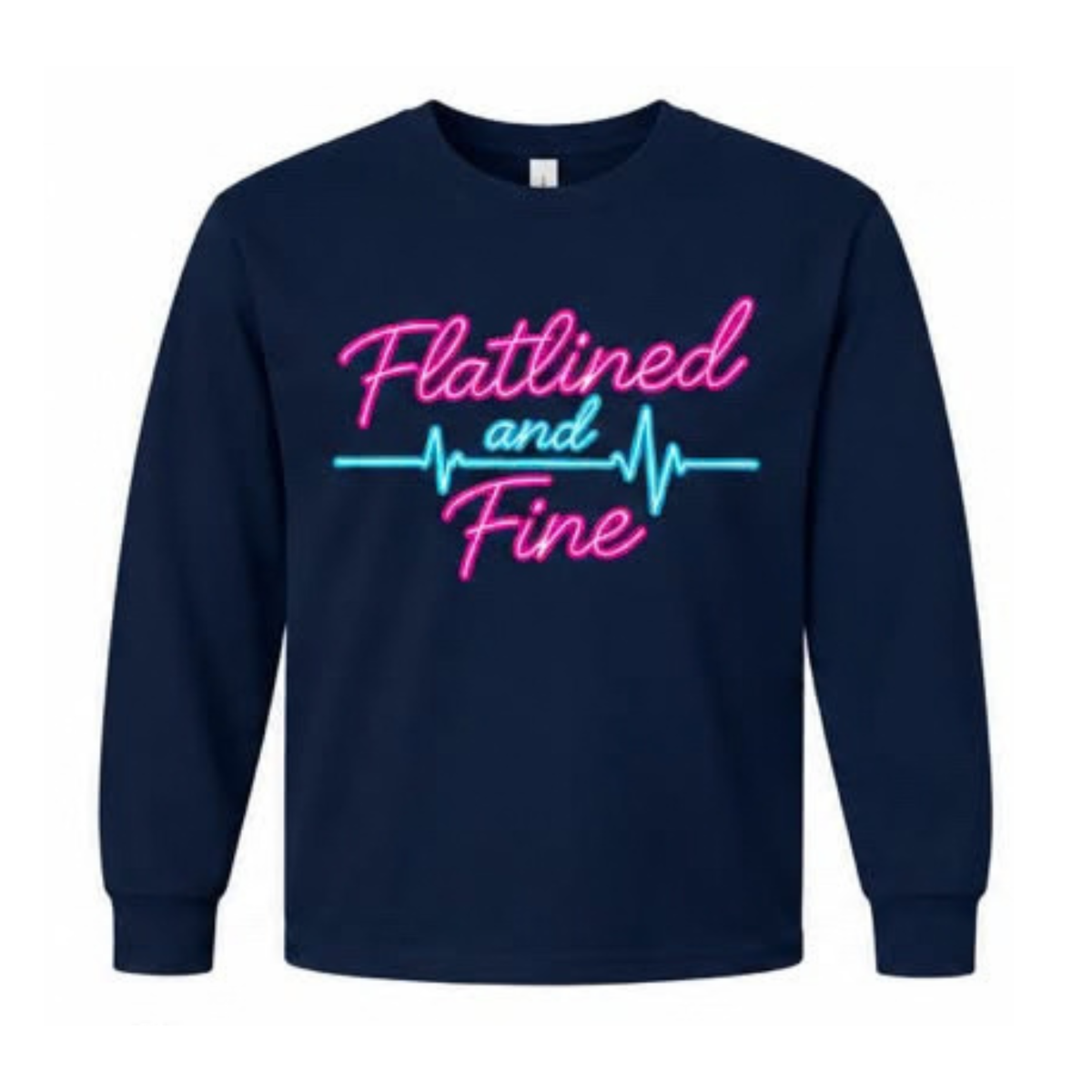 Flatlined and Fine Crewneck Sweatshirt - Navy