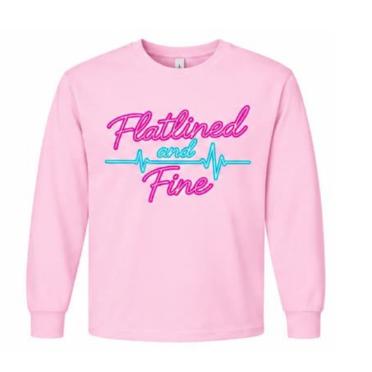Flatlined and Fine Long Sleeve Shirt - Pink