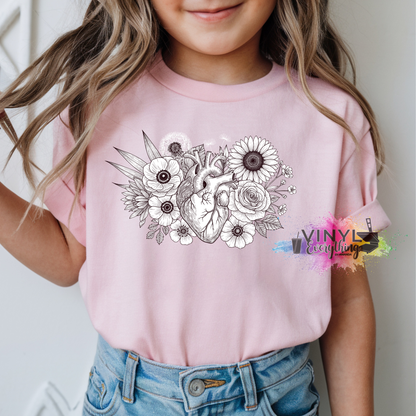 Floral Anatomical Heart