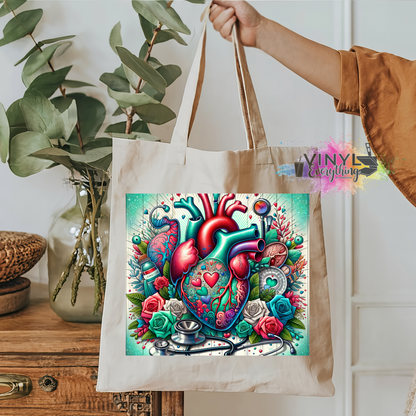 Anatomical Heart Tote Bag