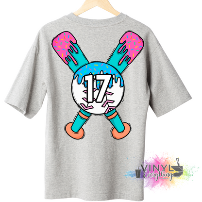 Custom Baseball Number Tee