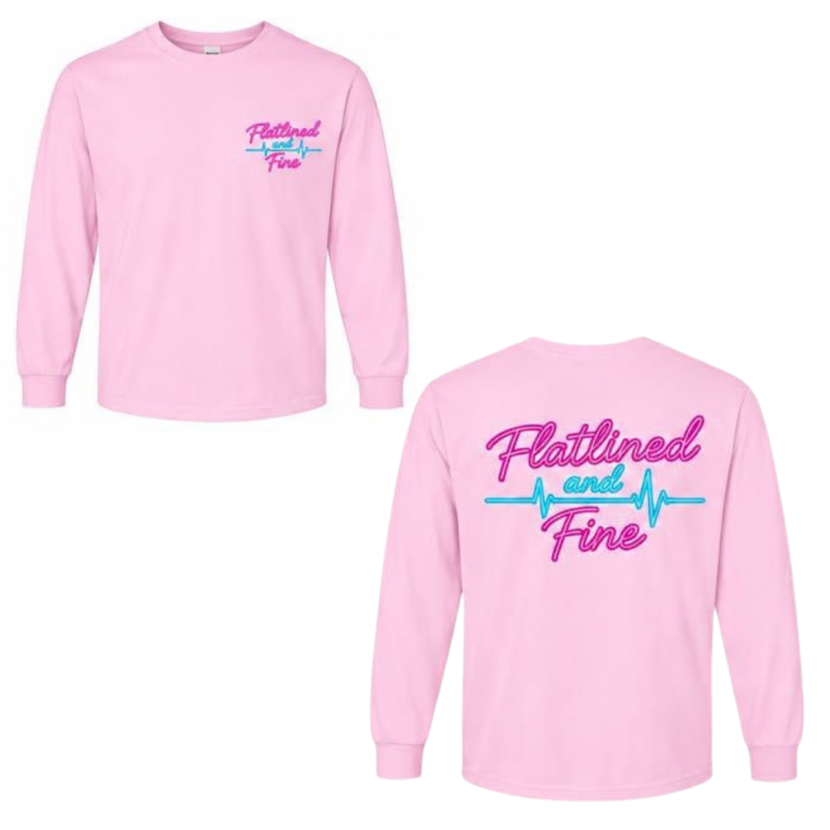 Flatlined and Fine Long Sleeve Shirt - Pink