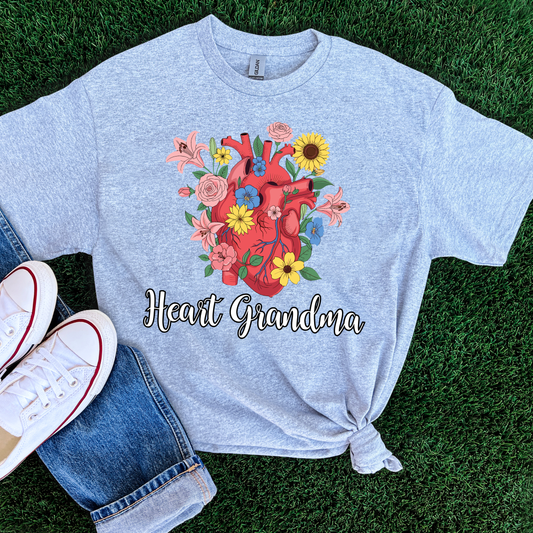 Custom Floral Anatomical Heart