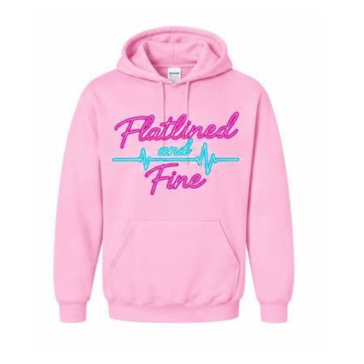 Flatlined and Fine Hoodie - Pink