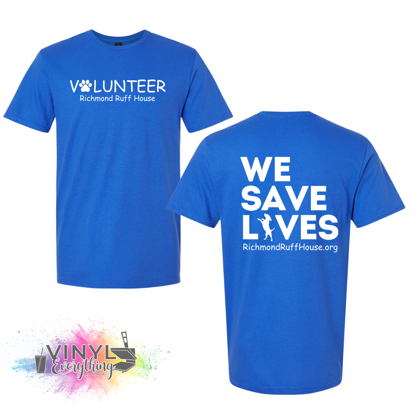 Volunteer: We Save Lives (White Back) Tee