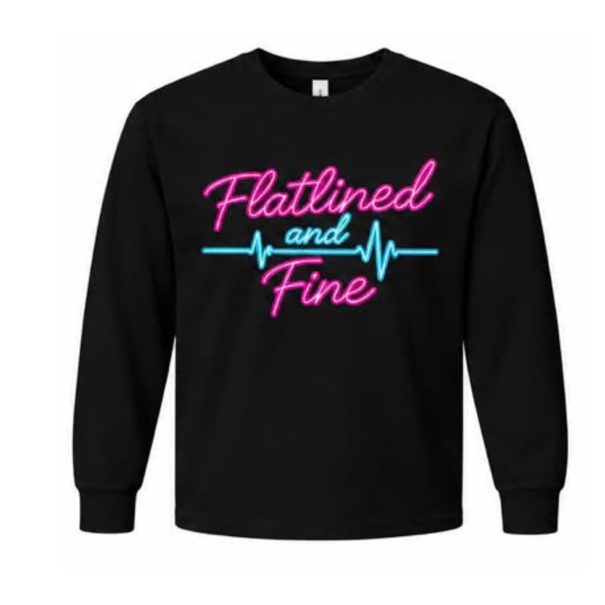 Flatlined and Fine Crewneck Sweatshirt - Black