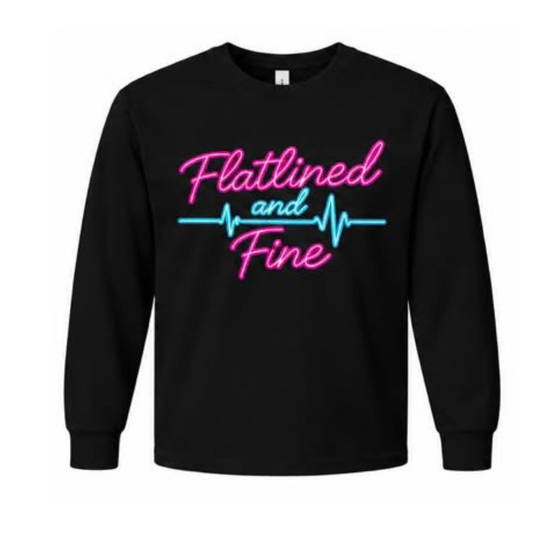 Flatlined and Fine Crewneck Sweatshirt - Black