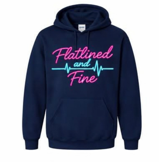 Flatlined and Fine Hoodie - Navy