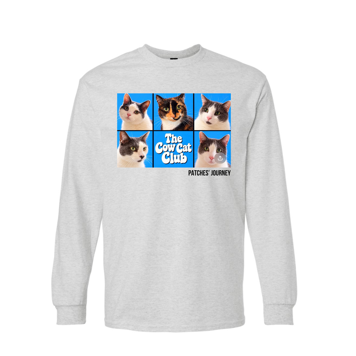 Patches' Journey Cow Cat Club Long Sleeve Shirt