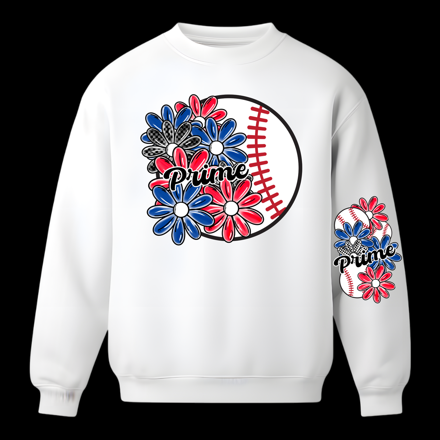 Prime Floral Sweatshirt/Hoodie with Sleeve