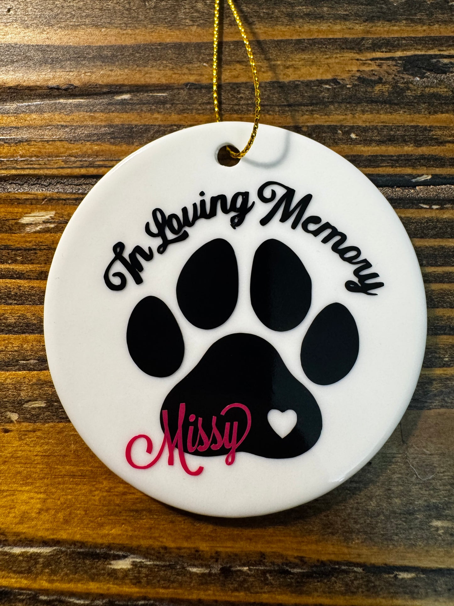 In Memory of Pet Ceramic Ornament