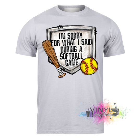 I'm Sorry For What I Said During A Softball Game
