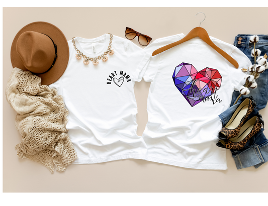 Heart Mama Geometric Circle