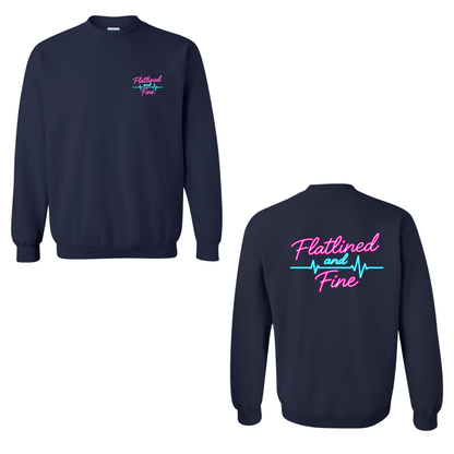 Flatlined and Fine Crewneck Sweatshirt Front and Back
