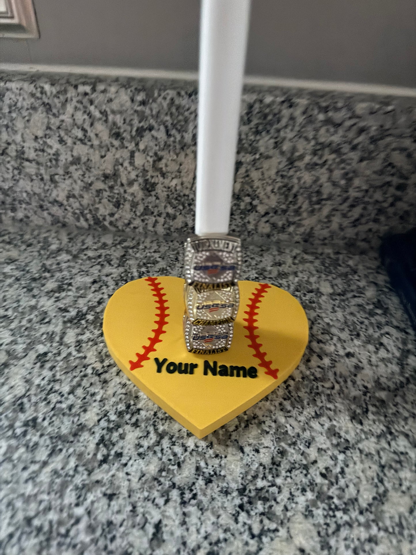 Softball Ring Holder with Name