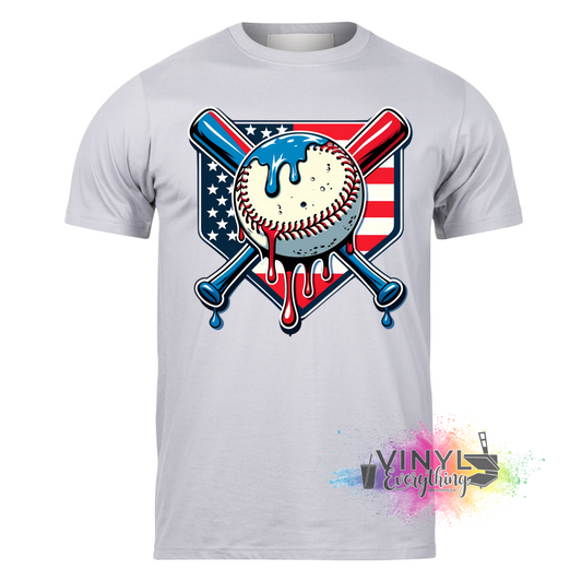 USA Plate and Double Bat