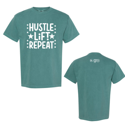 Hustle Lift Repeat Comfort Colors Tee