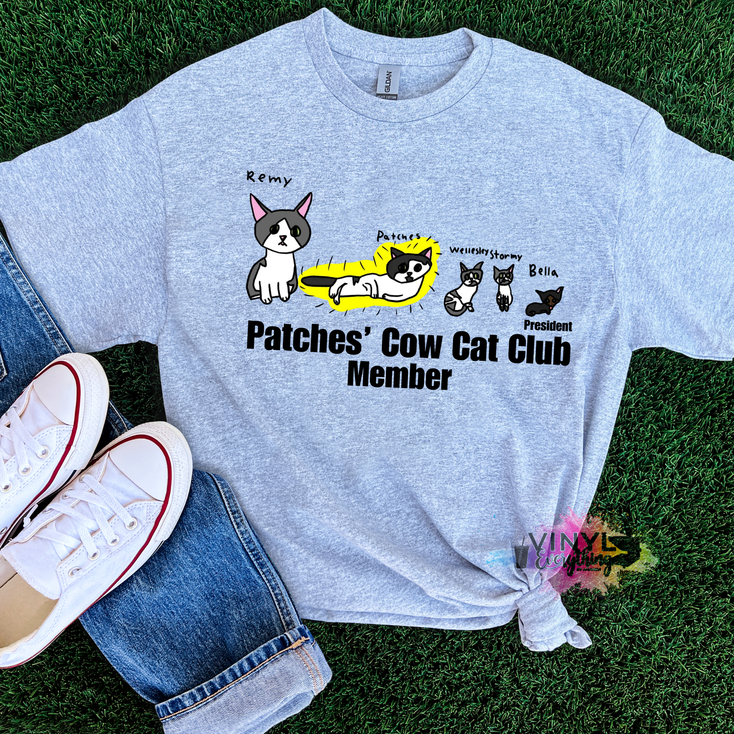 Patches' Journey Cool Cow Cat Club Member Tee