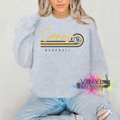 Custom Canes Baseball with Number