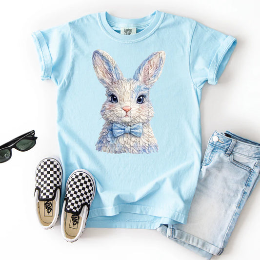 Easter Bunny Blue Bow  - Youth & Adult