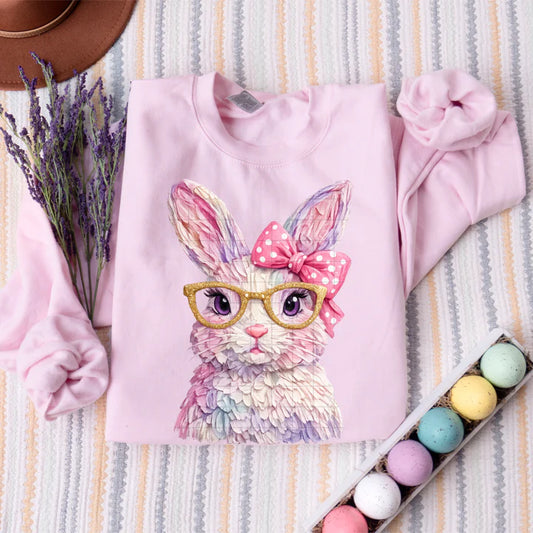 Easter Bunny Pink Bow - Youth & Adult