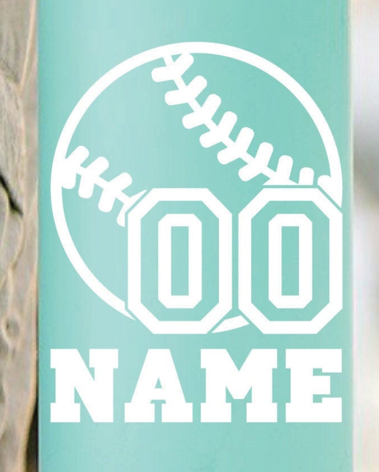 Custom Softball Car Decal