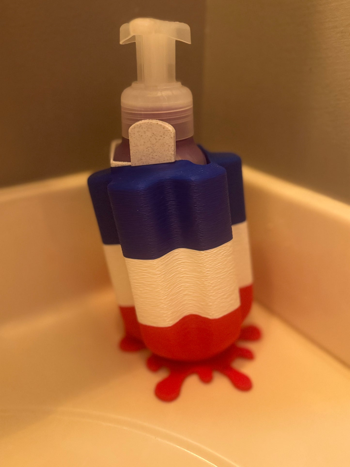 Red White & Blue B&BW Soap Holder
