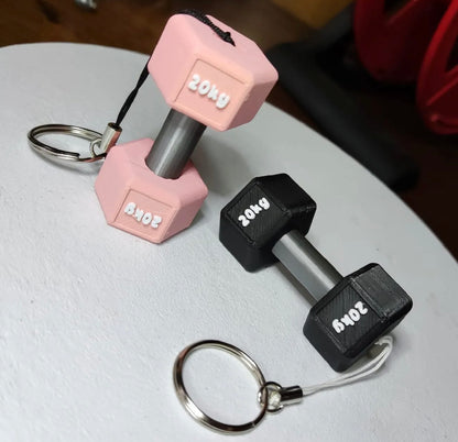 Dumbbell Keychain