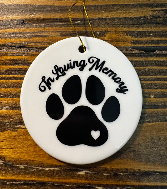In Memory of Pet Ceramic Ornament