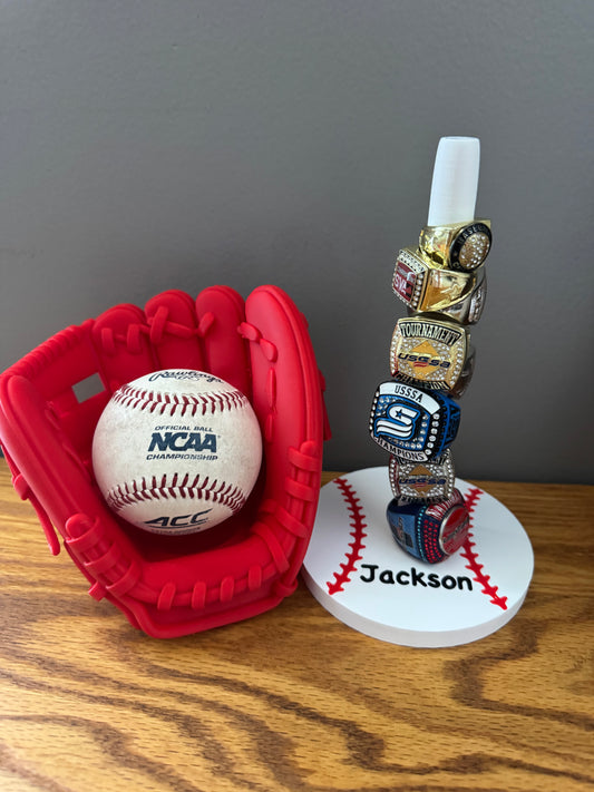 Baseball Ring Holder with Name