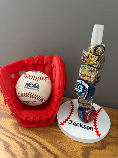 Baseball Ring Holder with Name
