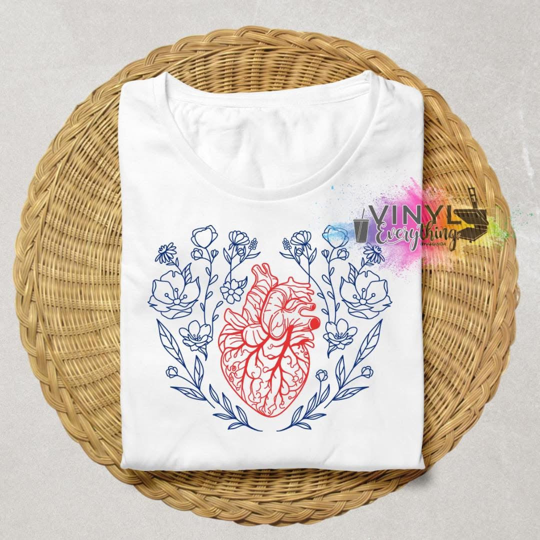 Blue and Red Heart - All Sizes