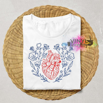 Blue and Red Heart - All Sizes